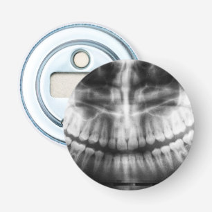 X-Ray Teeth Mouth Smile Schwarz-Weiß Flaschenöffner