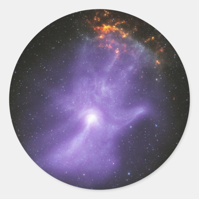 X-Ray Teleskope galant kosmische Hand Runder Aufkleber (Vorderseite)