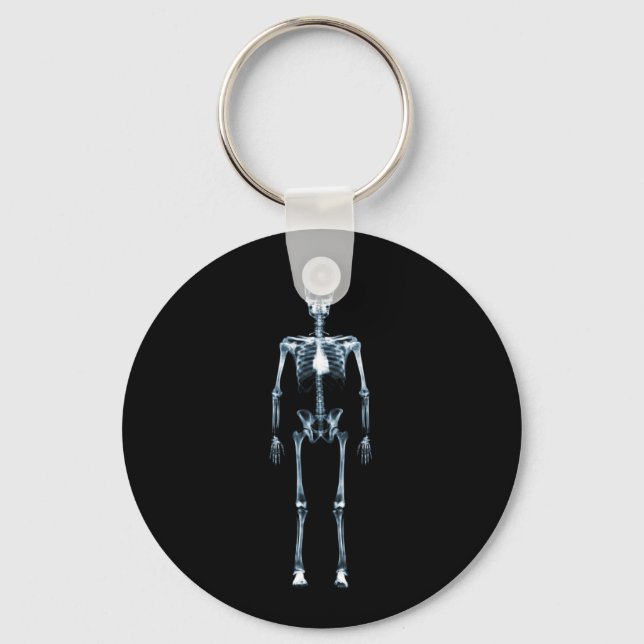 X-Ray Vision Blue Single Skeleton Schlüsselanhänger (Vorderseite)