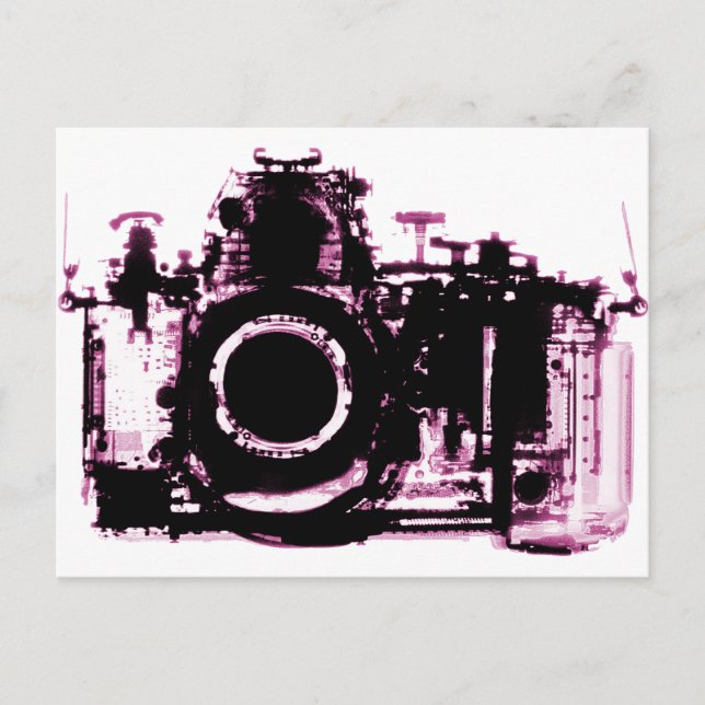 X-RAY VISION CAMERA BLACK PINK POSTKARTE (Vorderseite)