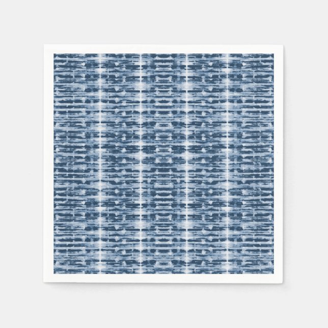 X-Ray Watercolor Shibori Stripe Cocktail Napkins Serviette (Vorderseite)