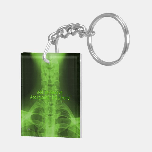 X-Rayed 3 - Radioaktiv Green Schlüsselanhänger (Rückseite rechts)