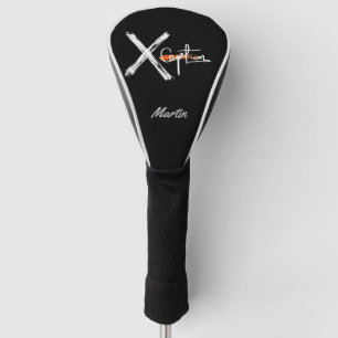 X Tab Cooler Schwarz-Weiß-Individuelle Name Golf Headcover