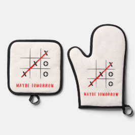 x und o, vielleicht morgen ofenhandschuh & Topflappen-Set