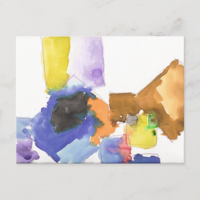 xaNdeRs "Watercolor Squares"-Postkarte Postkarte (Vorderseite)