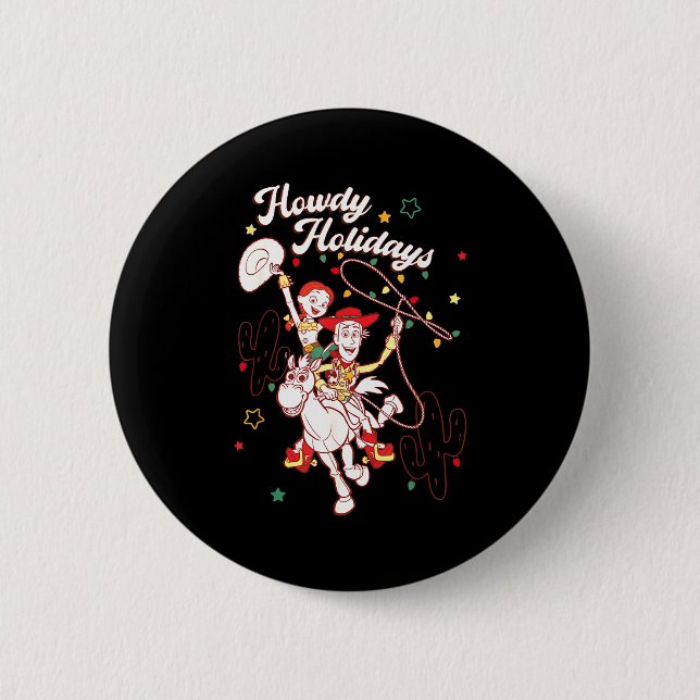 Xar Christmas Howdy Holidays Friends  Button (Vorderseite)