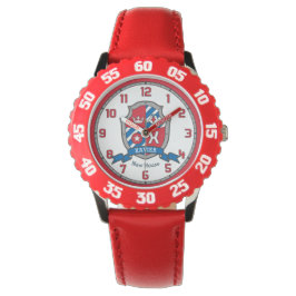 Xavier Buchstabe X Name bedeutet Wappen Rot Blau V Armbanduhr