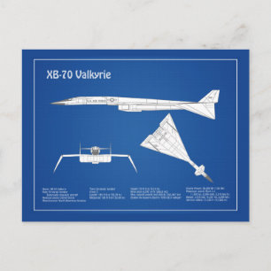 XB-70 Valkyrie - Flugzeugkonzepte ABD Postkarte