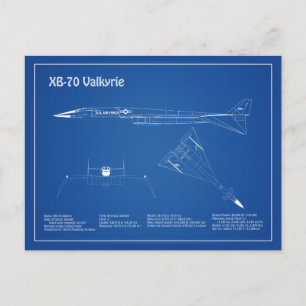 XB-70 Valkyrie - Flugzeugkonzepte AD Postkarte