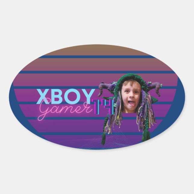 XBoyGamer-Aufkleber Ovaler Aufkleber (Vorderseite)