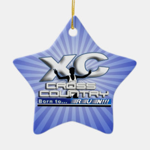 XC BORN TO RUN CROSS COUNTRY LOGO KERAMIK ORNAMENT
