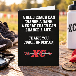 XC Cross Country Coach Dankeskarte