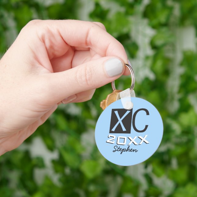 XC Cross Country mit Personalisiertem Schlüsselanh Schlüsselanhänger (Hand)
