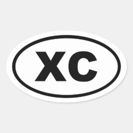 XC Cross Country Ovaler Aufkleber