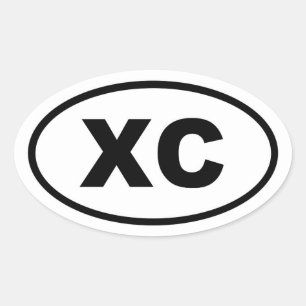 XC Cross Country Ovaler Aufkleber