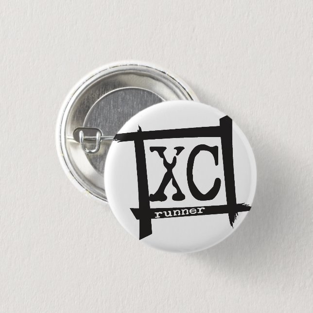 XC Cross Country Runner Button (Vorne & Hinten)