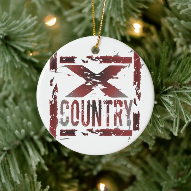 XC Cross Country Runner Keramikornament (Baum)