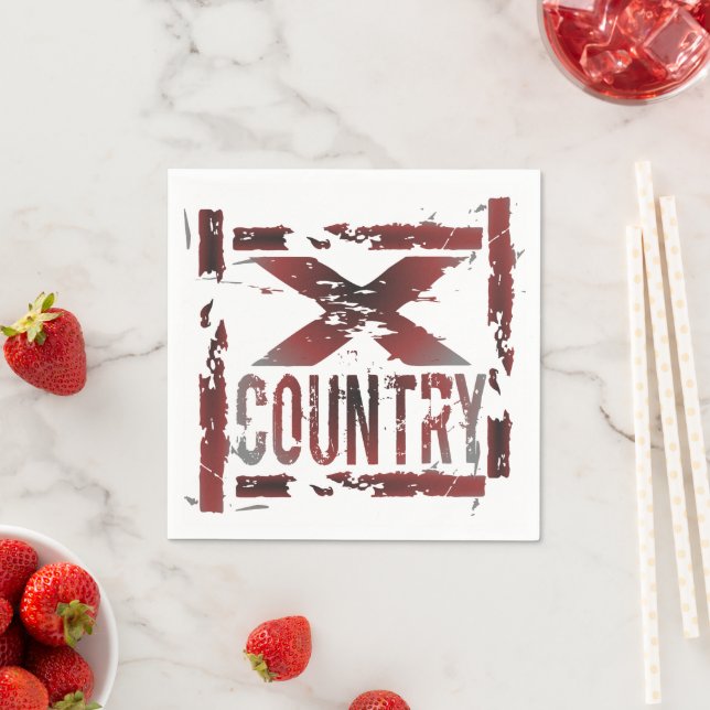 XC Cross Country Runner Paper Napkins Serviette (Beispiel)