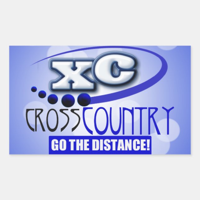 XC CROSS LAND GREIFEN ZUR FERNSEHUNG RECHTECKIGER AUFKLEBER (Vorderseite)