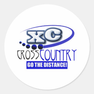 XC GEHEN CROSS COUNTRY DER ABSTAND! RUNDER AUFKLEBER