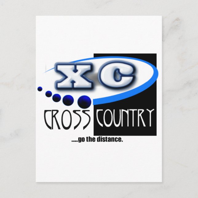 XC MOTTO - Fahren Sie in die Ferne - LAND Postkarte (Vorderseite)