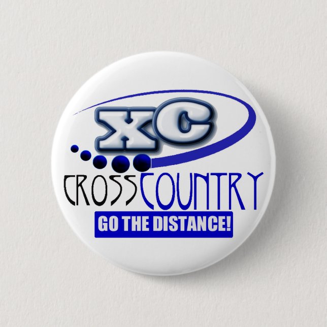 XC MOTTO - gehen der Abstand - CROSS COUNTRY Button (Vorderseite)