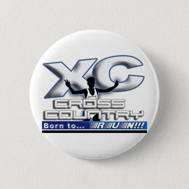 XC - QUERland - GEBOREN ZU LAUFEN! Button (Vorderseite)