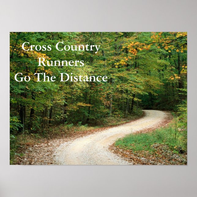 XC RUNNERS GEHEN AUF DEM FERNSEHPLATTENpapier 16"x Poster (Vorne)