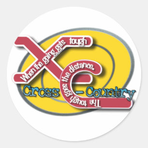 XC STARKES MOTTO - CROSS COUNTRY RUNDER AUFKLEBER