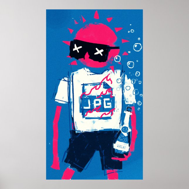 XCOPY Summer JPG WAGMI Farbenfrohe Kunst Mehrere G Poster (Vorne)