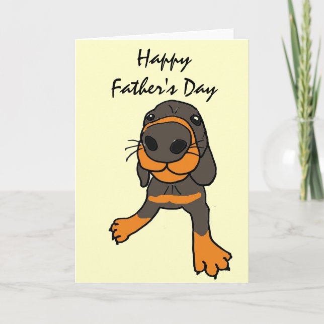 XD- Funny Dog Cartoon Vatertag Card Karte (Vorderseite)