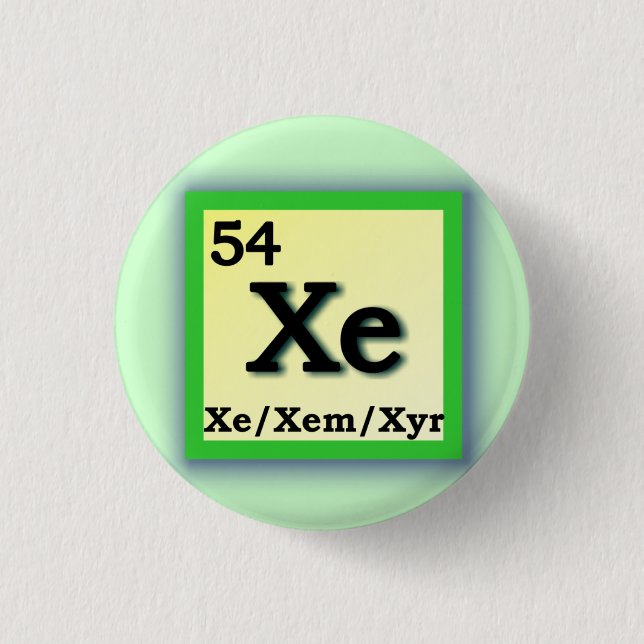 Xe Xem - persönliche Geschlechtspronomina des Button (Vorderseite)