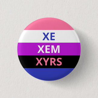 Xe/Xem Pronomina Genderfluid Flaggen-Abzeichen Button