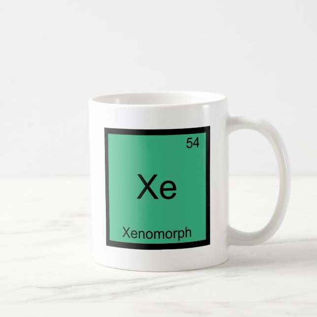 Xe - Xenomorph Funny Chemistry Element Symbol T-Sh Kaffeetasse (Rechts)