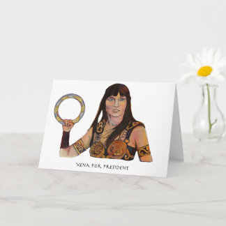 Xena für die Grußkarte des Präsidenten Karte