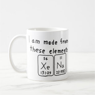 Xena Namen-Tasse periodischer Tabelle Kaffeetasse