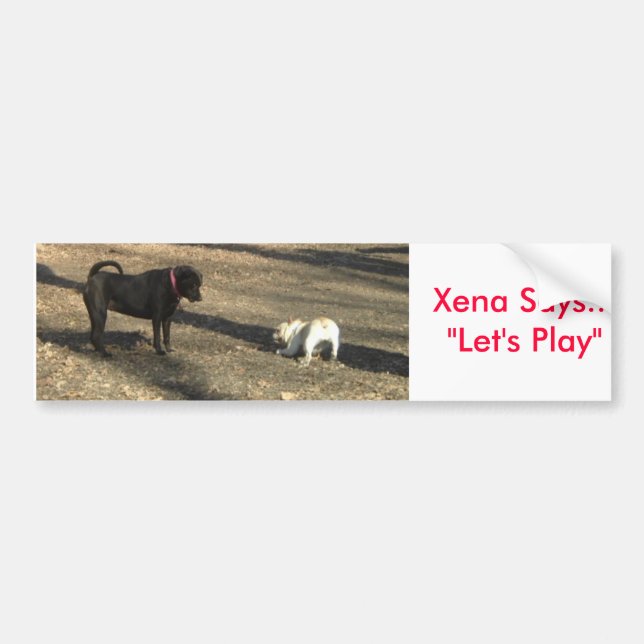 xenaplay, sagt Xena, dass… "uns spielen lassen Sie Autoaufkleber (Vorne)