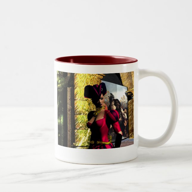 XENIA EXPLORES HYPERION'S ORBITER ZWEIFARBIGE TASSE (Rechts)