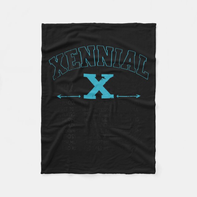 Xennial Generation X 1970s 1980s Millennial Gen X  Fleecedecke (Vorderseite)
