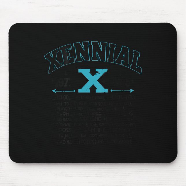 Xennial Generation X 1970s 1980s Millennial Gen X  Mousepad (Vorne)