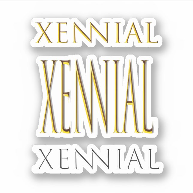 Xennial (Jahrtausende) Aufkleber (Vorderseite)