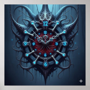 Xeno Art Clock Poster