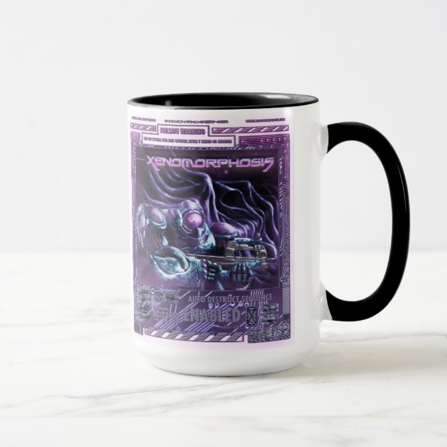 Xenomorphosis Selbst-Zerstörung Logo Tasse (Rechts)