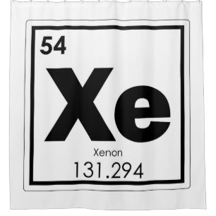 Xenon-Chemielementsymbol-chemische Formel Duschvorhang