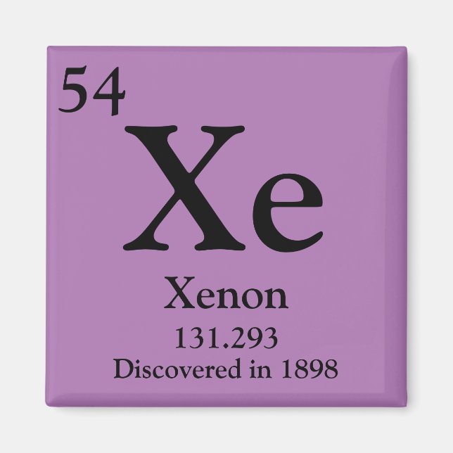 Xenon Periodic Tabelle Magnet (Vorne)