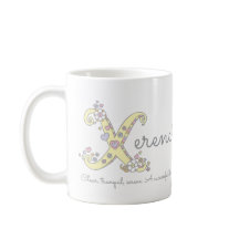 Xerena-Name bedeutet dekorative X-Monogramm-Tasse