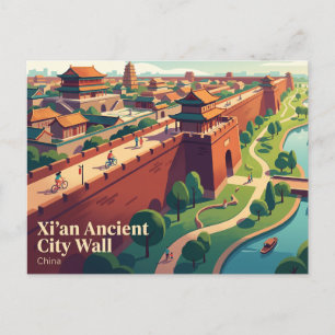 Xi'an Alte Stadtmauer China Postkarte