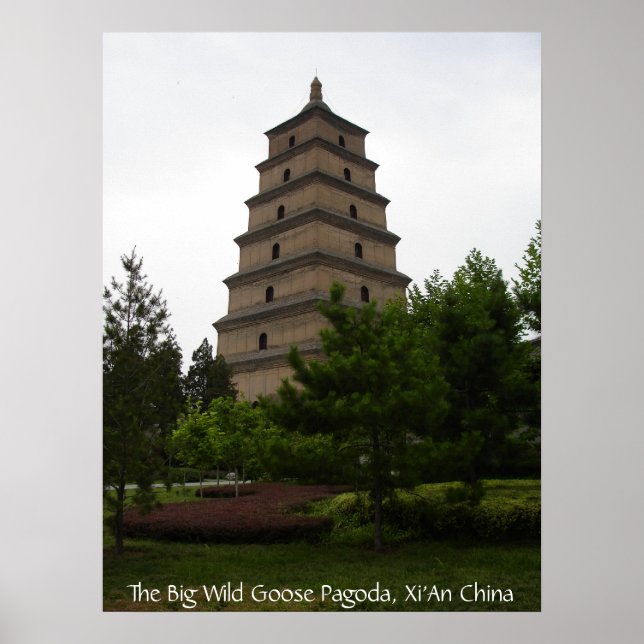 Xi'an Big Wild Goose Pagoda Poster (Vorne)