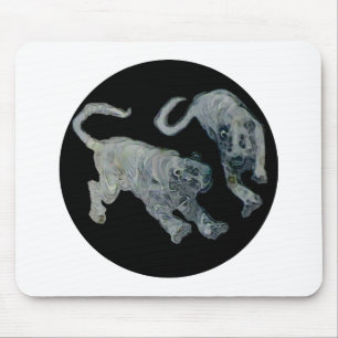 Xian China 2002 Ghost Tigers Black Circle Transp T Mousepad