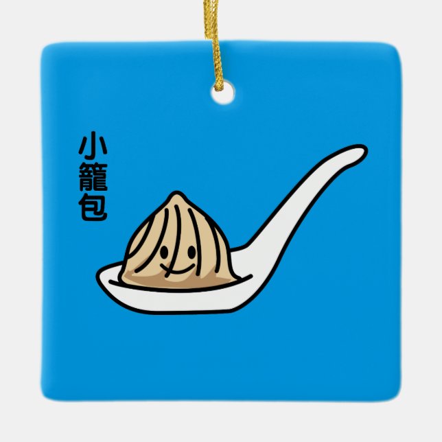 Xiaolongbao chinesisches Suppen-Mehlkloß-Dim Keramikornament (Vorderseite)